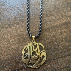 You’re Viewing An Authentic And Brand New Accessory Items. It’s Near Been Worn And Is Tarnished. It Needs To Be Cleaned. Womens Jewelry Necklace, Arabic Calligraphy, Jewelry Necklaces, Women Jewelry, Women Shopping, Gold, Color