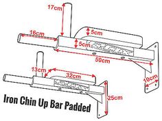 the diagram shows how to use an iron chiin up bar padded for cooking