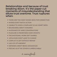 Without Trust, My Needs, Trust You, Emotional Awareness