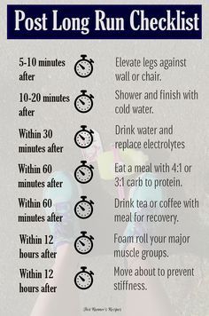 the post long run checklist