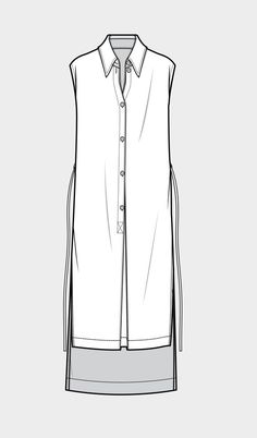 a drawing of a sleeveless shirt on a white background