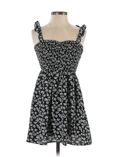 Shein Casual Dress Size: 2 Black Dresses - new. 100% POLYESTER, Mini, Square, Floral, Short, Sleeveless | Shein Casual Dress: Black Floral Dresses - Size 2 Black Cotton Sleeveless Mini Dress, Black Casual Sundress For Spring, Casual Black Sundress For Spring, Casual Black Knee-length Sundress, Black Lined Sleeveless Dress For Spring, Black Floral Print Cotton Sundress, Black Cotton Sundress With Floral Print, Casual Black Sleeveless Lined Dress, Casual Black Lined Sleeveless Dress