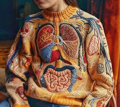 Madame Tussauds, Sport Style, Human Anatomy, Embroidery Art, Wearable Art, Anatomy, Knit Crochet, Fashion Photography