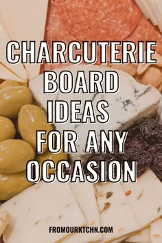 cheese board image with state stating "charcuterie board ideas for any occasion" Cranberry Pizza, Make Your Own Charcuterie Board, Best Charcuterie Board Ideas, Snacking Ideas, The Best Charcuterie Board, Best Charcuterie Board, Charcuterie Trays, Charcuterie Board Diy, Game Night Food