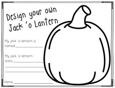 a pumpkin with the words design your own jack o lantern on it's back