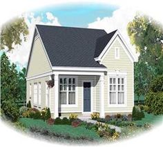 this is an artist's rendering of the cottage style house plans for small homes