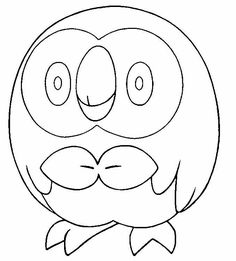 an owl with big eyes and a bow around its neck is outlined in black and white