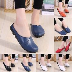 Great Shopping Women's Slip On Mules Comfortable Flat Hollow Loafers Wide Toe Clog Casual Shoes, Womens Shoes Comfortable Clogs With Textured Sole And Flat Heel, Casual Slip-on Clogs With Textured Sole, Spring Non-slip Slip-on Mules, Casual Clogs With Leather Sole, Non-slip Round Toe Slip-ons For Walking, Spring Non-slip Flat Heel Clogs, Comfortable Closed Toe Slip-ons For Walking, Non-slip Slip-ons For Walking With Round Toe, Comfortable Closed Toe Clogs