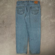 Men's Vintage Levi's 550 Jeans  + Damage: Light Marks  + Closure: Zip  + Colour: Blue  + Size Label States: W40 X L32  + Actual measurements (inches): W38 X L33  + Measurements (Inches): Hem = 8, Rise = 12  Please note that all vintage items have been previously worn, and may show some signs of previous wear. However, any significant damage will be photographed and/or stated in the items listing. Please note that damage to the inside may not always be photographed or listed. Levis 550 Jeans, Levis 550, Size Label, Vintage Levis, Always Be, Vintage Men, Mens Jeans, Levi's, Vintage Items