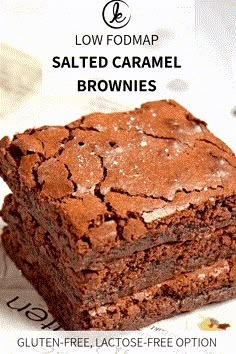 the brownies are stacked on top of each other