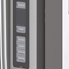 an appliance with buttons on the front and side panel is shown in this image