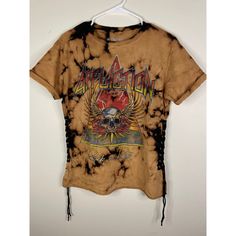 Affliction Live Fast T-Shirt Nwt Size M Rock ‘N Roll Black Laces Down Sides Cuffed Short Sleeves Refer To Photos For Measurements And Materials As Each Brand & Style Varies In Size Distressed Brown Summer Tops, Brown Grunge Tops For Streetwear, Brown Graphic Print Top For Festival, Edgy T-shirt For Fall Festival, Edgy Fall Festival T-shirt, Edgy Festival Tops, Brown Short Sleeve Grunge Tops, Edgy Cotton Tops For Festival, Grunge Tops For Concert Festivals