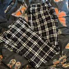 Black And White Flannel Pajama Pants, Brand New Never Worn!! Black And White Plaid Pajama Pants, Pajama Pants Outfit, Black Pajama Pants, Flannel Pajama Bottoms, Black And White Flannel, Plaid Pajama Pants, Flannel Pajama Pants, White Flannel, Birthday Trip