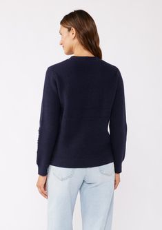 This classic crew neck pullover is tightly woven for a snug, cozy feel that effortlessly transitions from Fall to Winter. With a ribbed neck, cuffs, and hem, along with cozy long sleeves, this sweater is the perfect addition to your seasonal wardrobe. Layer over a collared shirt for a polished look or wear it on its own for a laid-back vibe. Relaxed fit Long sleeve Crew neckline Cable knit stitch detail Ribbed trim Model is 5'9 wearing a size S.Style: I-51075K-STP Cozy Long Sleeve V-neck Sweater With Ribbed Cuffs, Winter Crew Neck Cardigan With Ribbed Cuffs, Knit Crew Sweater With Ribbed Cuffs, Fall Crew Neck Sweater With Ribbed Neckline, Cozy Winter Sweater With Ribbed Neckline, Cozy Crew Neck Sweater For Layering, Winter Cozy Fit Sweater With Ribbed Neckline, Cozy Sweater With Ribbed Neckline For Work, Crew Neck Sweater With Ribbed Cuffs For Winter