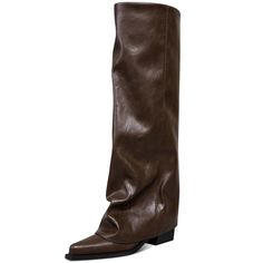 PRICES MAY VARY. Fold Over Knee High Boots: Crafted from smooth PU leather with a breathable lining and padded insole, these pointed-toe chunky heeled high boots are elegant and comfortable for all seasons. Classic Design: The hidden inner zipper makes it easy to put on and take off, making it more stylish. 2.5-inch heeled high boots for comfort and stability. Prefect Macth: These fold-over boots can be worn with jeans, A-line skirts, tights or leggings to visually elongate the leg and show off Fold Over Boots Outfit, Boot Heels Outfit, Boots With Leggings, Under The Knee Boots, Over Knee High Boots, Fold Over Boots, Knee High Boots Flat, Pointed Boots, Leather Boots Heels