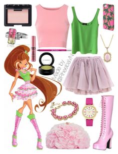 Flora Winx Style, Flora Winx Inspired Outfit, Winx Club Aesthetic Outfits Flora, Winx Club Inspired Outfits Flora, Winx Fairy Costume Flora, Halloween Costume Toddler Girl, Hallowen Costume, Trendy Halloween Costumes, Disney Inspired Fashion