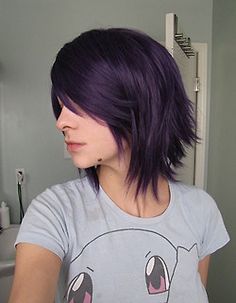 Layered Bob Haircuts, 2015 Hairstyles, Cute Hairstyles For Short Hair, Short Hair Styles Easy, Hair Envy, Love Hair, Hair Dos, Purple Hair