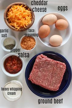 ingredients to make an egg cheese steak recipe