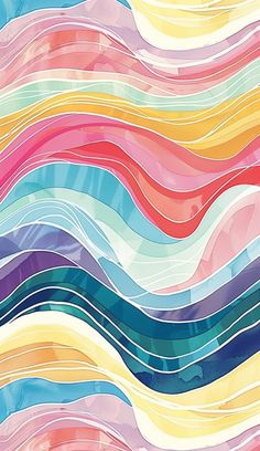 an abstract colorful background with wavy lines