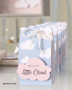 there is a small bag that says hello my little cloud