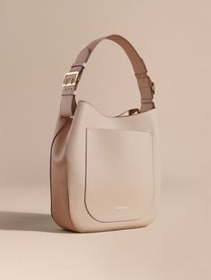 Textured Leather Shoulder Bag Limestone