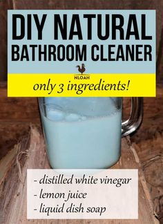 diy natural bathroom cleaner only 3 ingredients