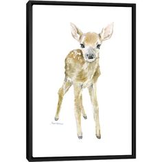 Deer Fawn by Susan Windsor arrives ready to hang, with hanging accessories included and no additional framing required. Every canvas print is hand-crafted in the USA, made on-demand at iCanvas, and expertly stretched around 100% North American Pine wood stretcher bars. Fawns Deer, Deer Fawn, Deer Painting, Nursery Paintings, Deer Art, Nursery Animal Prints, Baby Deer, Floral Pillows, Animal Nursery