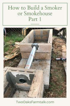 how to build a smoker or smokehouse part 1 Home Made Smoker How To Build, Backyard Patio Landscaping, Homemade Smoker Plans, Build A Smoker, Backyard Bbq Pit, Smoker Designs, Smoker Plans