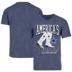 a blue t - shirt with an american's logo on the front and back