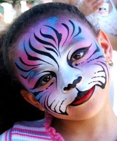 Rainbow Tiger Face Paint, Tiger Goddess, Fantasy Tiger, Tiger Makeup, Face Painting Tips, Rainbow Tiger