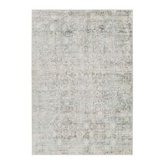 an area rug that is made out of white and grey tones with faded edges, on a