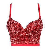 Cami Bra, Halter Bra, Dark Rose, Red Crop Top, Spaghetti Strap Tank Top, Womens Cami, Red Diamond, Sequin Tank