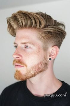 Short Sides Long Top, Short Bleached Hair, Top Haircuts For Men, Create Pin, Stylish Mens Haircuts, Hair Color Guide, Boy Haircuts Short, Strong Jawline, Boy Haircuts Long