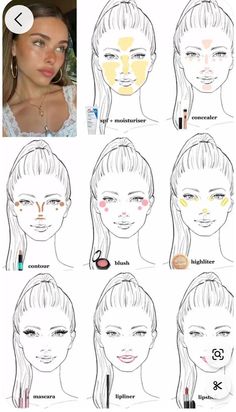 Year Book Make Up Look, Natural Makeup Product List, Natural Makeup Placement, Clean Girl Makeup Placement, Makeup Routine Clean Girl, How To Do A Clean Makeup Look, How To Do A Full Face Makeup, Fall Makeup Routine, Make Up Routine Clean Girl