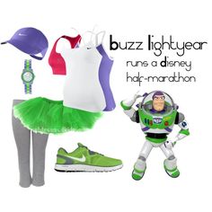 buzz lightyear runs a disney hot - marathon costume for the character toy story book