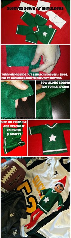 instructions for how to sew a football jersey