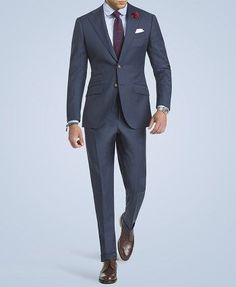 1. Navy Suit for Formal Occasions Essential Clothing Pieces, Dark Navy Suit, Interchangeable Wardrobe, Mens Wardrobe Essentials, Suit Combinations, Look Formal, Business Suits, Navy Blue Suit, Mens Fashion Blog