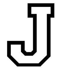 the letter j in black and white