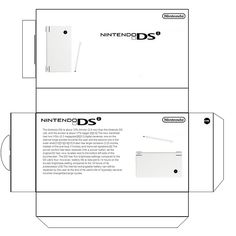 an open box with instructions for the nintendo ds game system on it's front and back sides