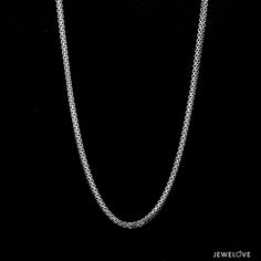 PLATINUM CHAINS Plain platinum cable chain for Unisex. This Chain crafted in Pt 950. Metal : Platinum  Platinum Purity : 95%          Platinum Purity Mark : Pt 950   Width : 1.75 mm Thickness : 1.75 mm    Chain Length : 18 inches / 20 / 22 / 24 / 26 / 28 inches (as selected above) Estimated Platinum Weight : 11.69 grams (for 16 inches) Certificate of Authenticity : Platinum Guild International White Gold Round Box Chain Necklace, Classic Silver Wheat Chain Necklace, White Gold Box Chain Necklace, Silver Jewelry With Oval Link Wheat Chain, Minimalist Silver Jewelry With Wheat Chain, Luxury Silver Wheat Chain Necklace, Silver Wheat Chain Necklace, Silver Rolo Chain Necklace, Silver Box Chain Necklace