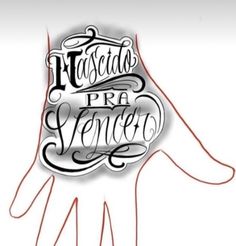 a hand with the words fascita para vener written on it's palm