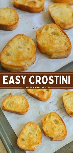 an easy crostini recipe that is ready to be baked in the oven and eaten