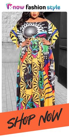 #KnowFashionStyle #Print #Dress #PlusSizeSet Casual Multicolor Long Sleeve Dresses, Long Sleeve Dresses With Graphic Print For Day Out, Casual Colorful Pattern Maxi Dress For Party, Casual Multicolor Non-stretch Maxi Dress, Yellow Non-stretch Long Sleeve Dress, Long Sleeve Dresses With Graphic Print For Spring, Colorful Long Sleeve Dress For Fall, Casual Dresses With Bold Multicolor Print, Chic Long Sleeve Graphic Print Dresses