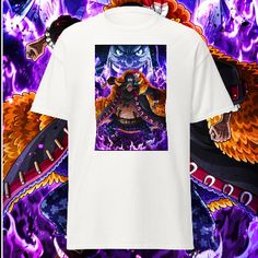 Dive into the world of One Piece with our 'Marshall' graphic tee! This anime-inspired t-shirt features iconic characters. Rock this oversized tee for a unique winter outfit or showcase its detailed graphic design for a standout look. Perfect for fans seeking exceptional t-shirt design and comfort. Anime Inspired