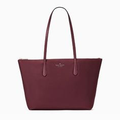 Deep Berry Color Never Used Listed Price $299 Classic Nylon Shoulder Bag For Shopping, Elegant Nylon Tote Shoulder Bag, Classic Nylon Shopping Bags, Elegant Nylon Tote Bag, Elegant Nylon Shoulder Bag For Shopping, Elegant Nylon Bag For On-the-go, Chic Nylon Bags For Work, Elegant Nylon Shoulder Bag With Zipper Closure, Chic Nylon Bags For Workwear