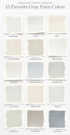 the color chart for gray paint colors