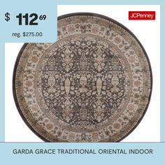 a round rug is on sale for $ 12 99