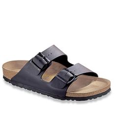 Birkenstock Arizona Two-Strap Comfort Sandal - 7743128 | HSN Classic Sandals With Leather Footbed, Classic Everyday Sandals With Leather Footbed, Classic Sandals With Leather Footbed For Everyday, Classic Everyday Sandals With Cushioned Footbed, Classic Leather Footbed Sandals For Everyday, Classic Spring Footbed Sandals, Classic Footbed Sandals With Double Strap And Adjustable Fit, Classic Slip-on Footbed Sandals, Classic Adjustable Slides With Leather Footbed