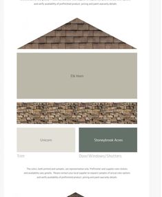 the exterior color scheme for a home