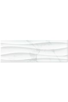 a white marble tile with wavy lines on it